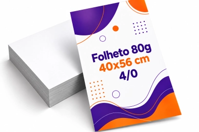 Folheto 80g  40x56 cm  4/0