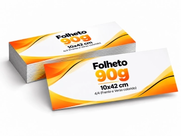 Folheto 90g 10x42 cm 4/4